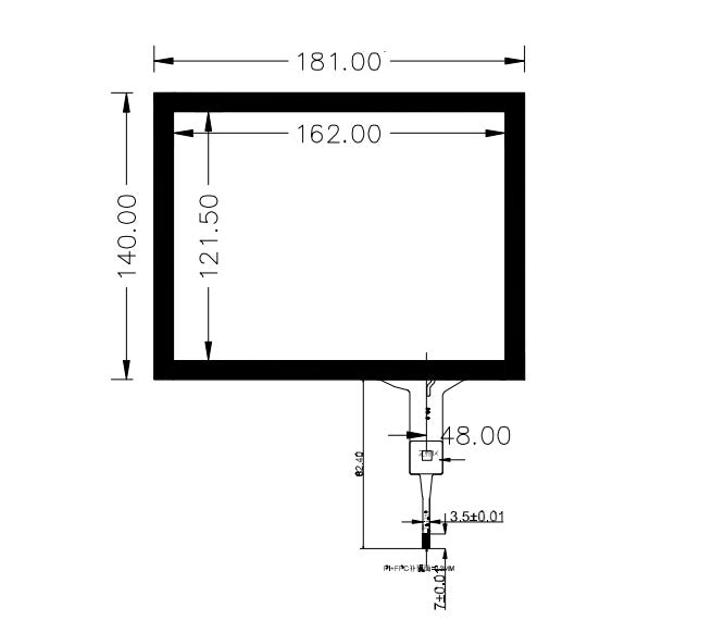 Original AUO 8" A080SN03 Touch Screen Glass Screen Digitizer Panel