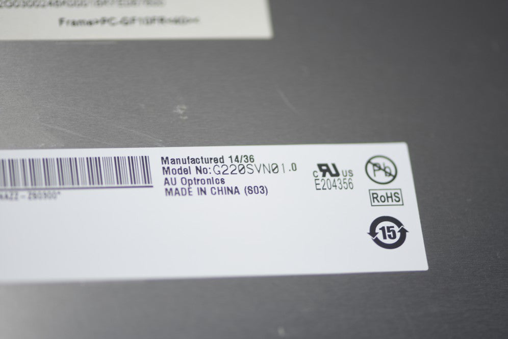 Original G220SVN01.0 Screen 22" 1680*1050 G220SVN01.0 Display