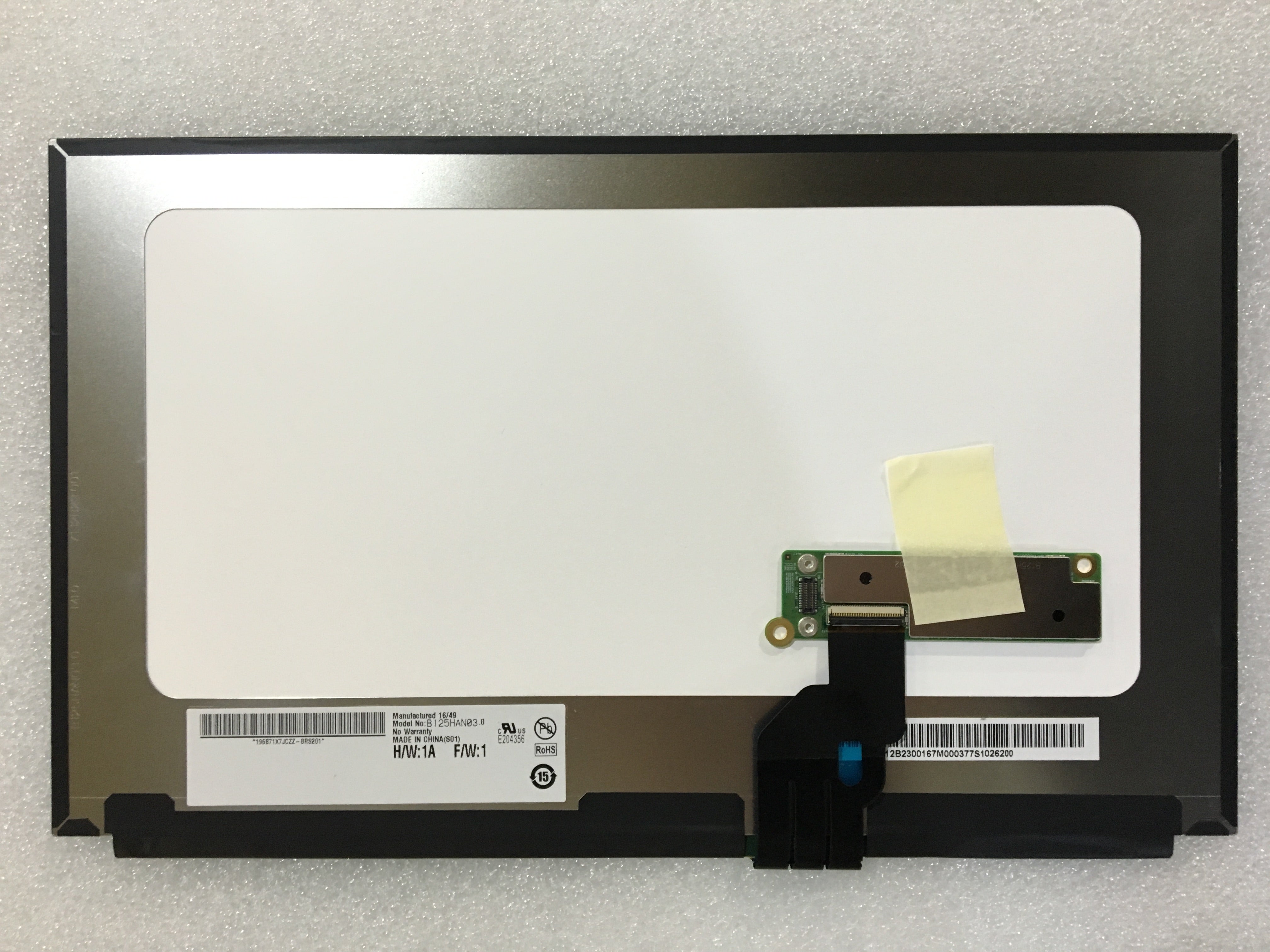 Original B125HAN03.0 AUO Screen 12.5" 1920×1080 B125HAN03.0 Display