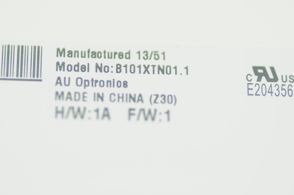 Original B101XTN01.1 AUO Screen 10.1" 1366×768 B101XTN01.1 Display