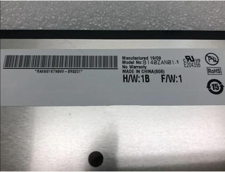Original AUO 14-Inch B140ZAN01.1 LCD Display 3840×2160 Industrial Screen