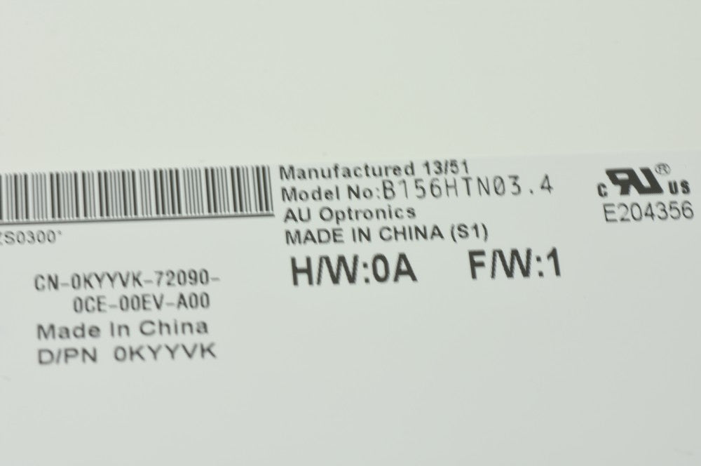 Original B156HTN03.4 AUO Screen 15.6" 1920×1080 B156HTN03.4 Display