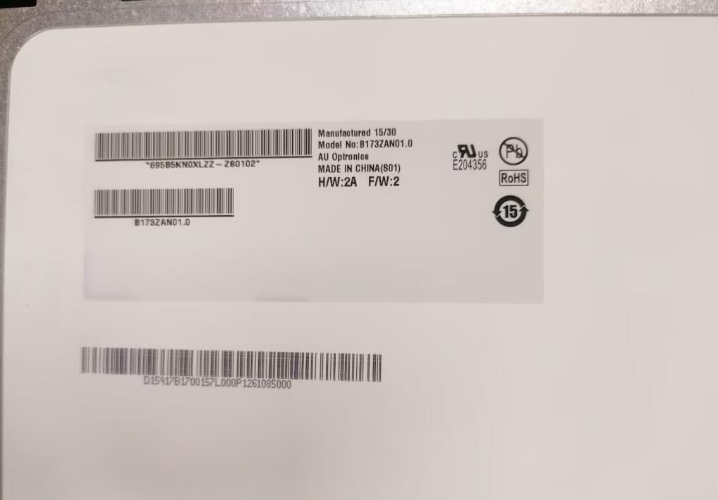 Original B173ZAN01.0 AUO Screen 17.3" 3840*2160 B173ZAN01.0 Display
