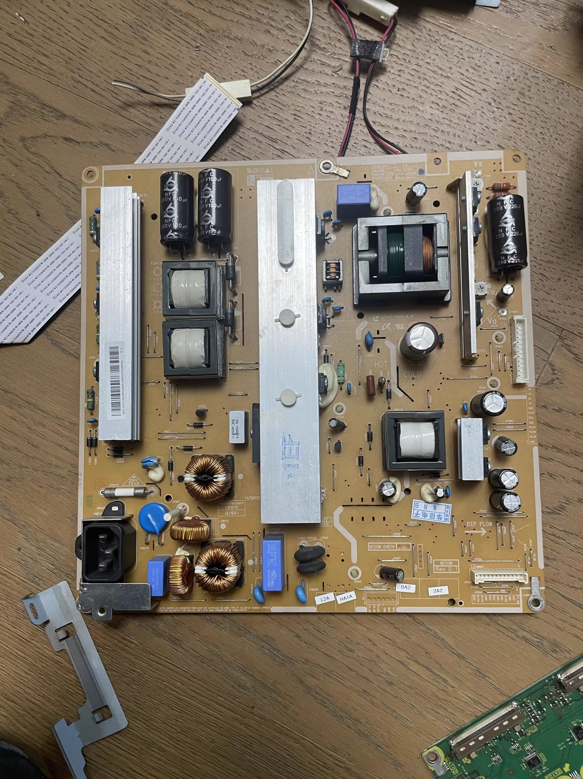 Original BN44-00510B Samsung P51FW-CDY Power Board