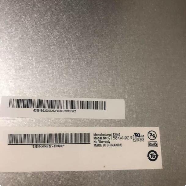 Original G150XAN02.0 AUO Screen 15" 1024*768 G150XAN02.0 Display