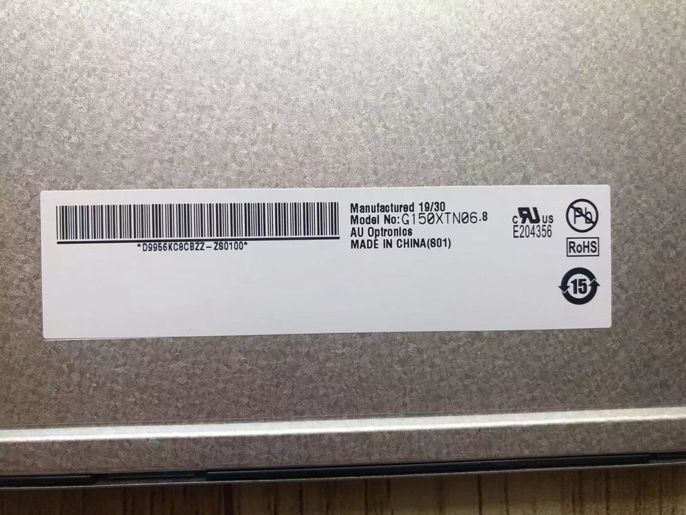 Original G150XTN06.8 AUO Screen 15" 1024*768 G150XTN06.8 Display