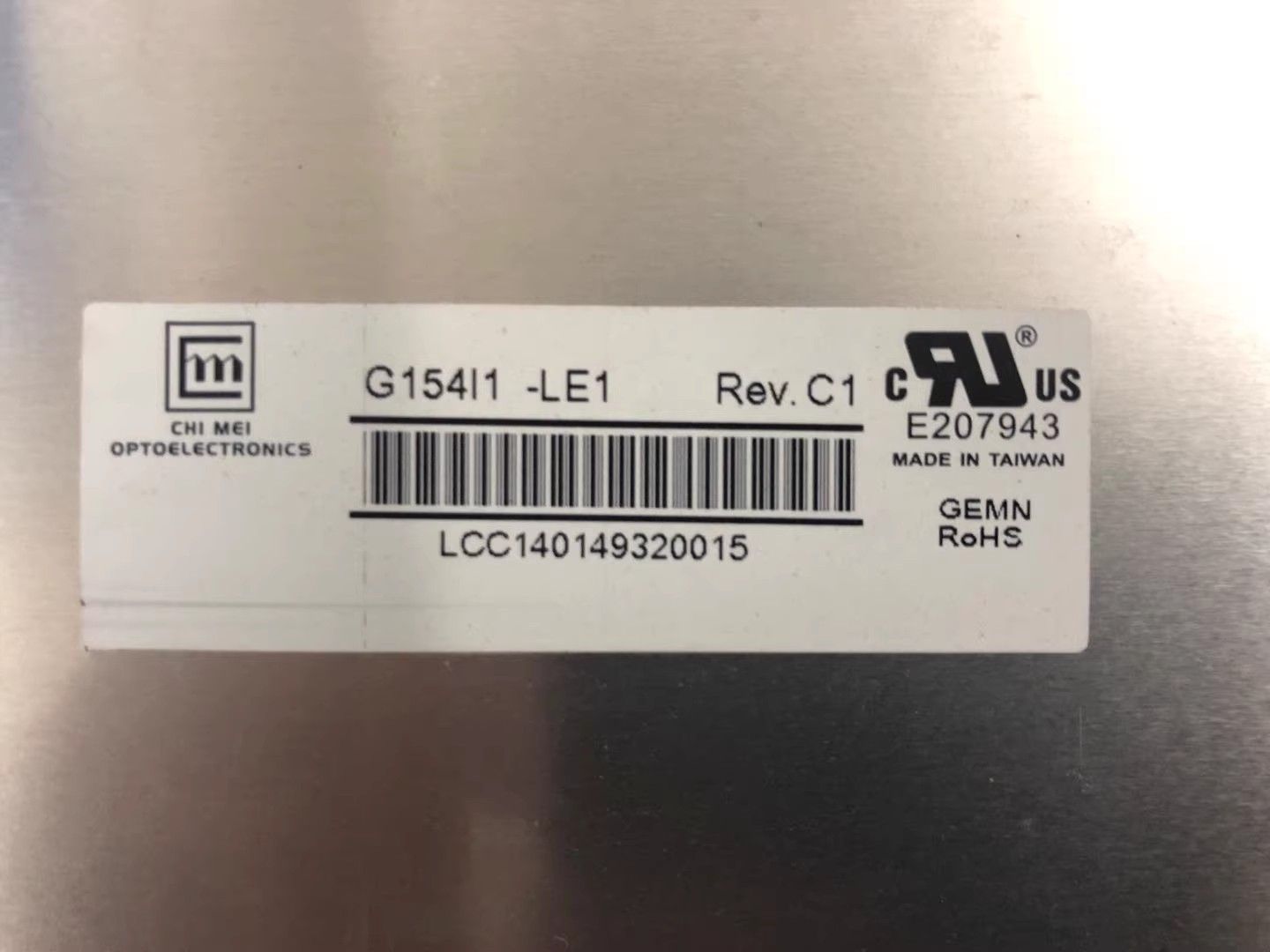 Original G154I1-LE1 INNOLUX Screen 15.4" 1280*800 G154I1-LE1 Display