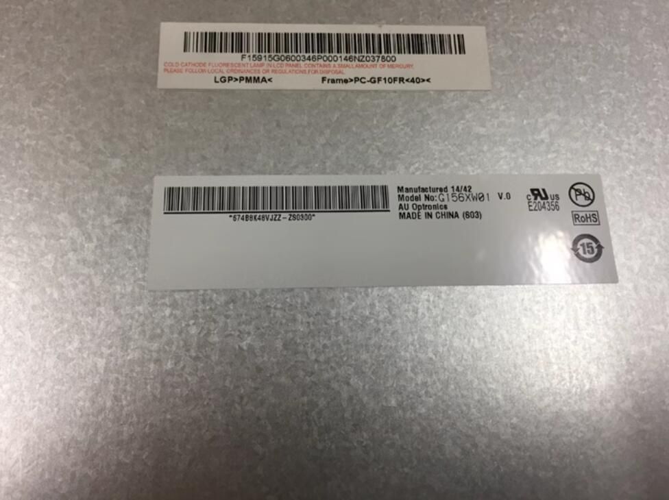 Original G156XW01 V.0 AUO Screen 15.6" 1366*768 G156XW01 V.0 Display