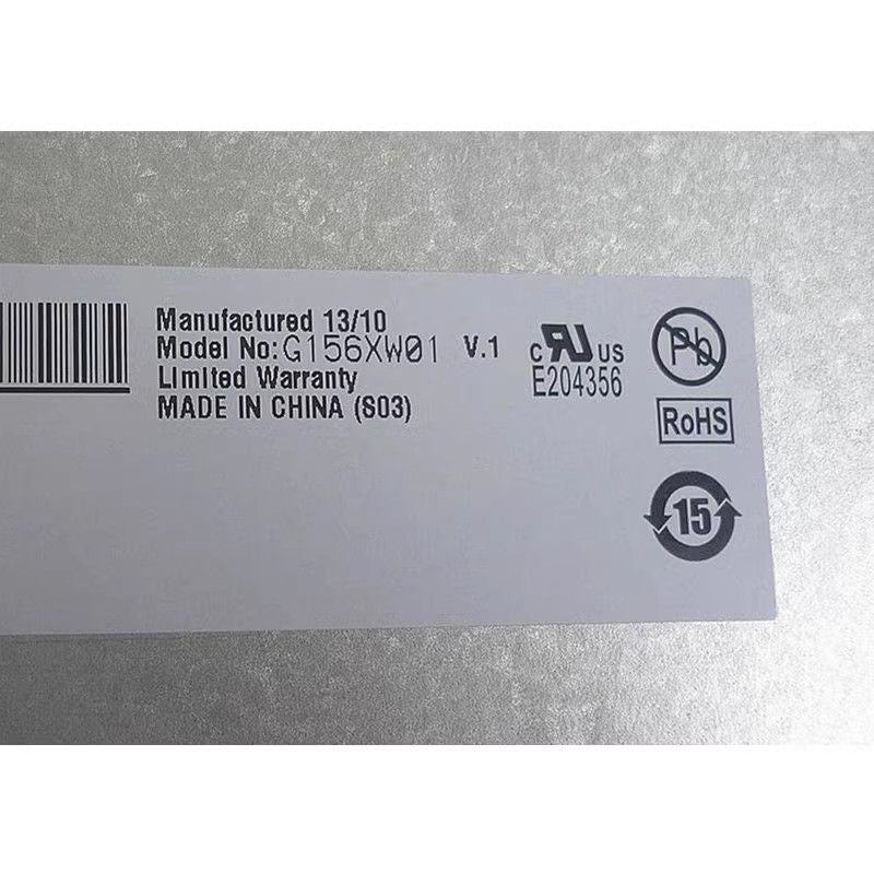 Original G156XW01 V1 AUO Screen 15.6" 1366*768 G156XW01 V1 Display