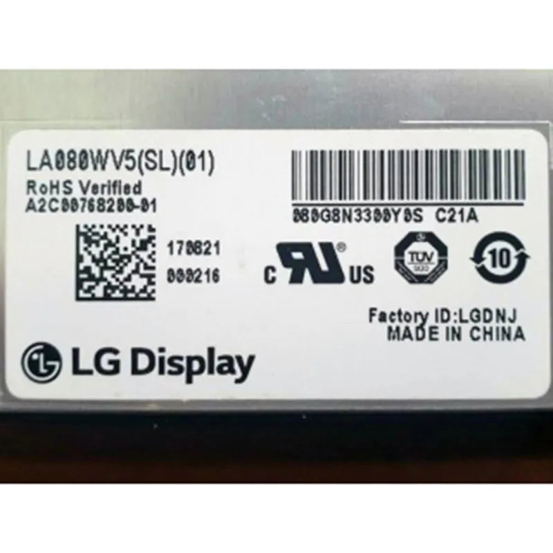 Original LA080WV5-SL01 LG Screen 8" 800*480 LA080WV5-SL01 Display