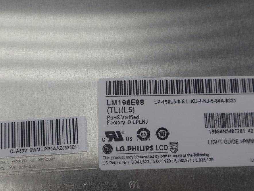 Original LM190E08-TLL5 Screen 19" 1280×1024 LM190E08-TLL5 Display