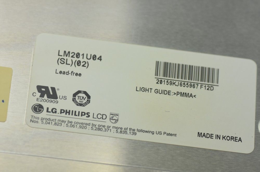 Original LM201U04-SL02 LG Screen 20.1" 1600×1200 LM201U04-SL02 Display