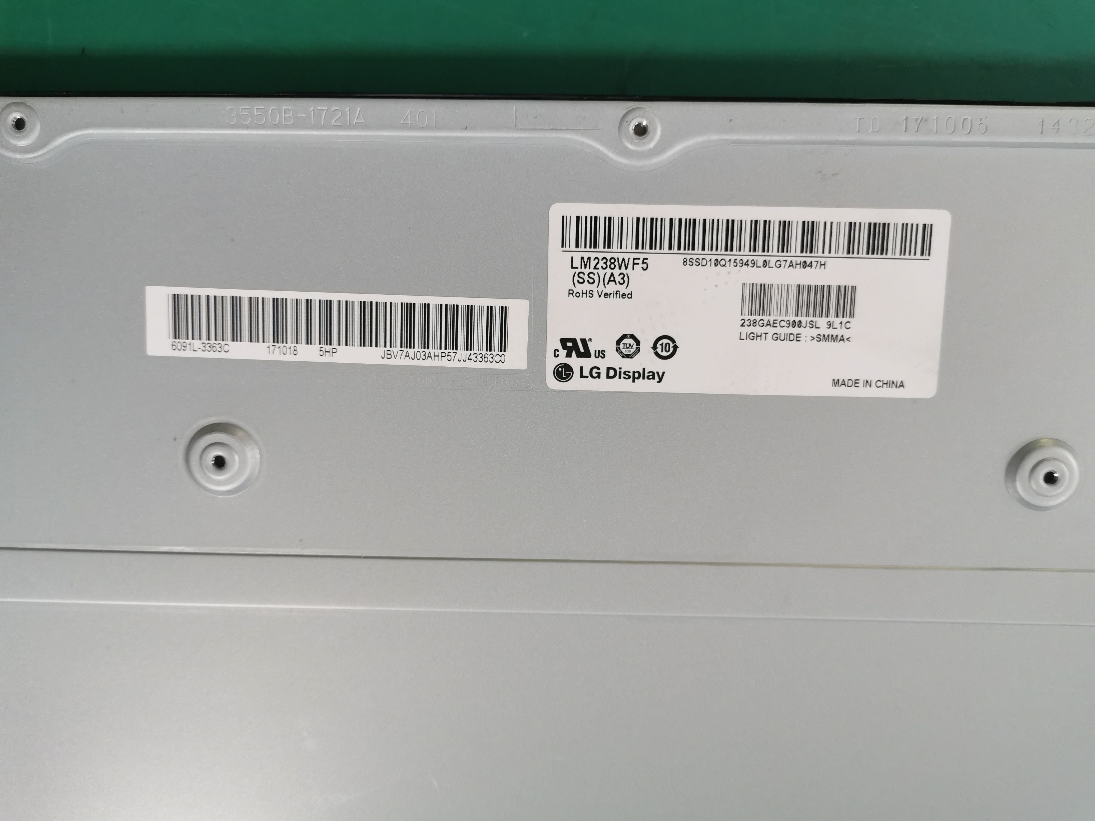 Orignal LG 23.8-Inch LM238WF5-SSA3 LCD Display 1920x1080 Industrial Screen