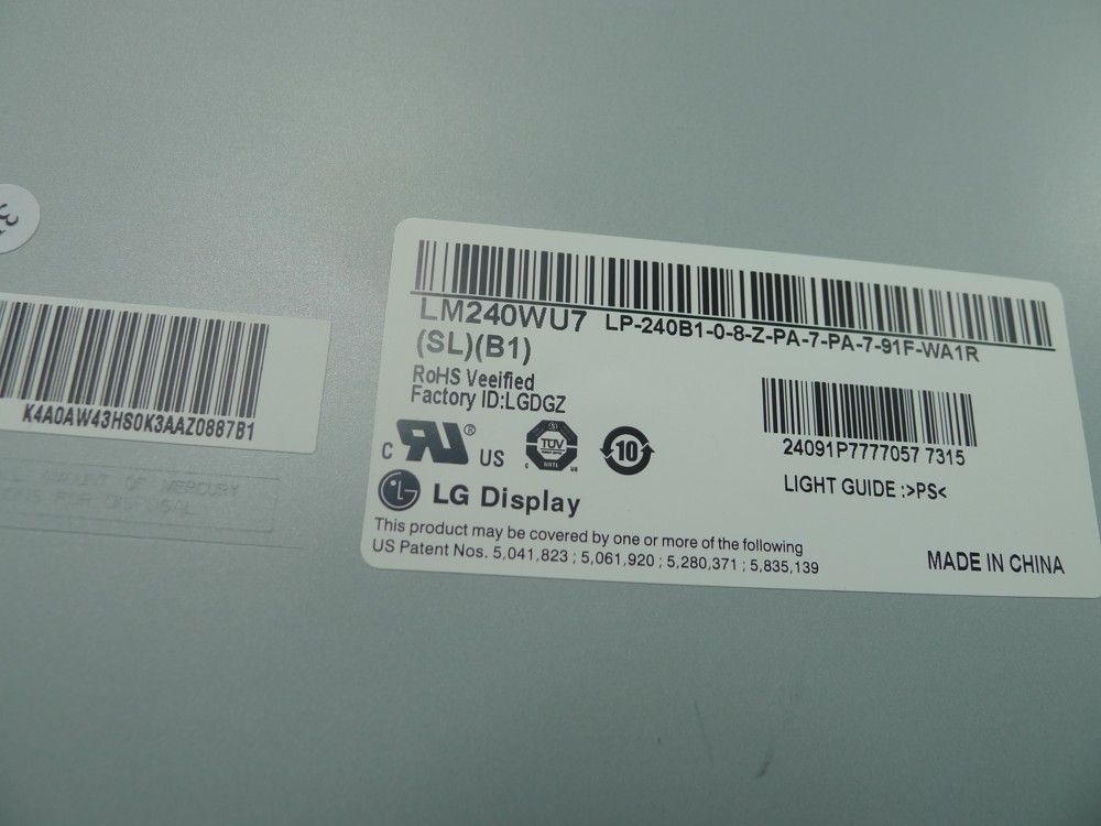 Original LM240WU7-SLB1 LG Screen 24.0" 1920×1200 LM240WU7-SLB1 Display