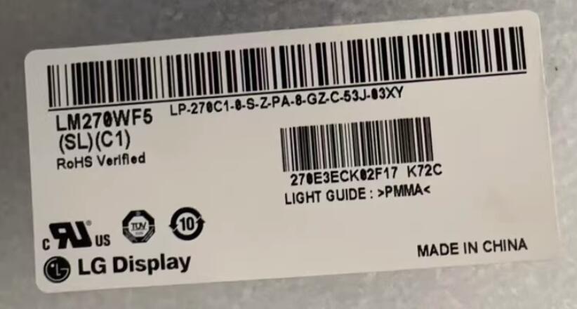 Original LM270WF5-SLC1 LG Screen 27.0" 1920*1080 LM270WF5-SLC1 Display