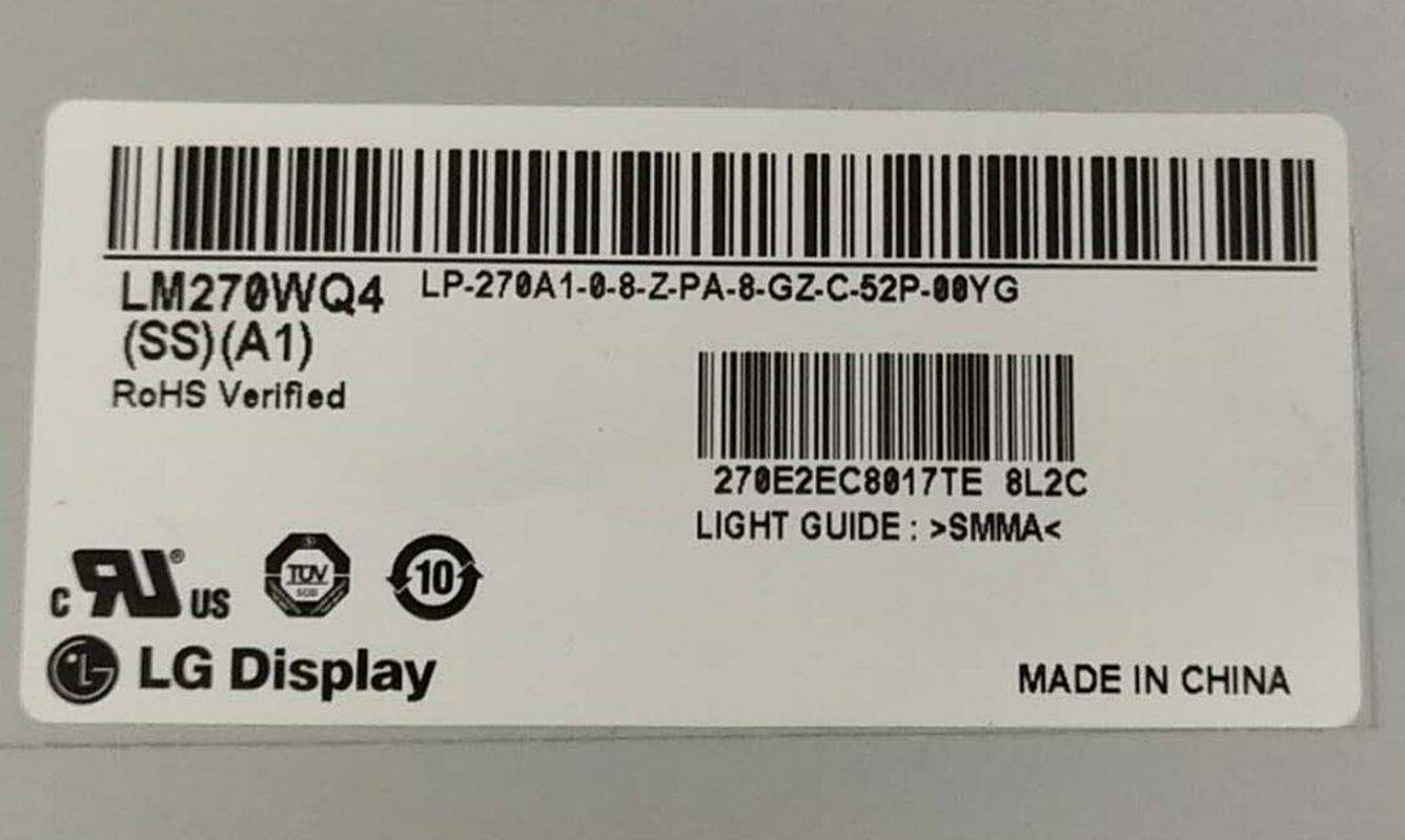 Original LM270WQ4-SSA1 LG Screen 27" 2560*1440 LM270WQ4-SSA1 Display