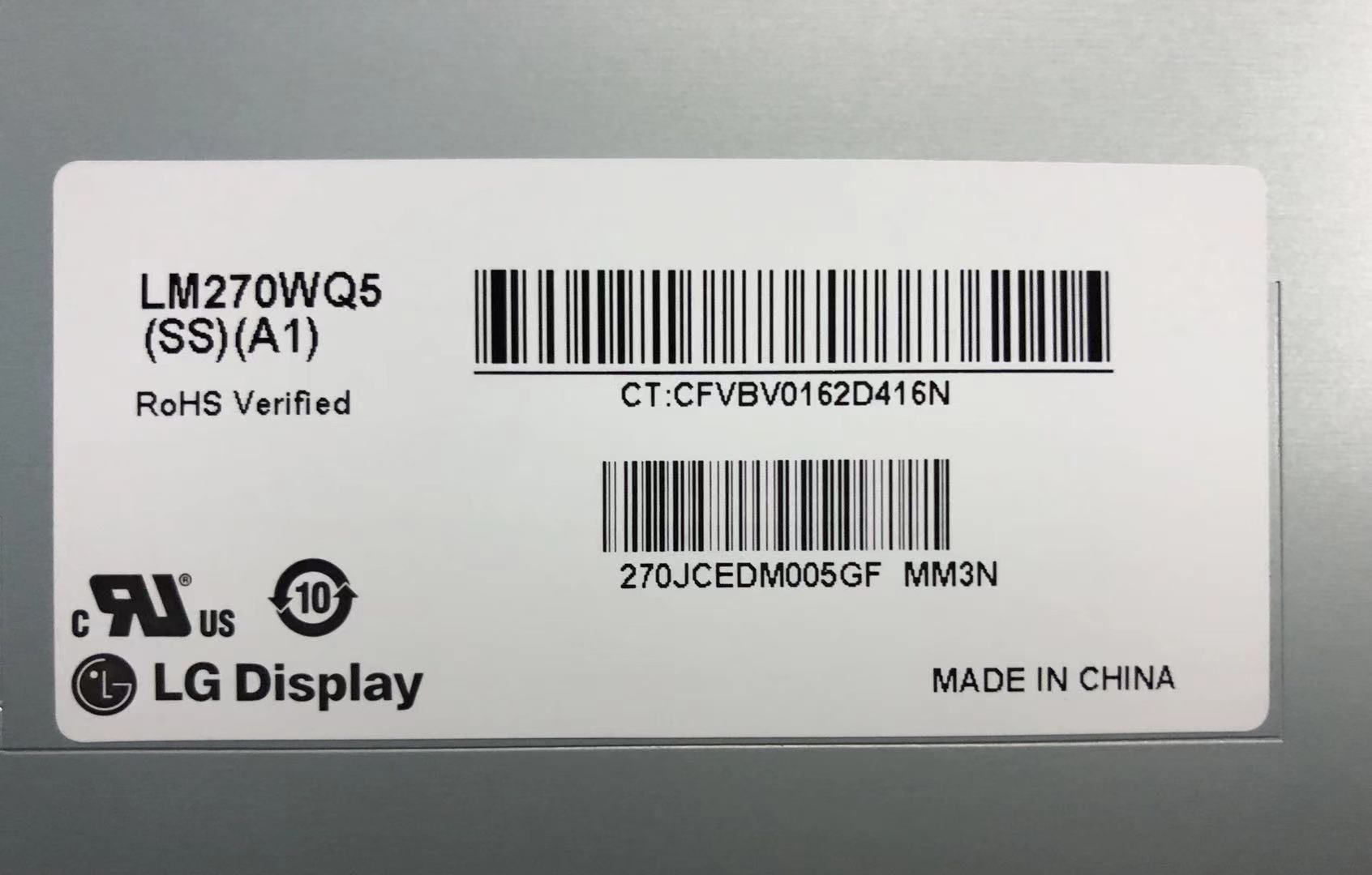Original LM270WQ5-SSA1 LG Screen 27" 2560*1440 LM270WQ5-SSA1 Display