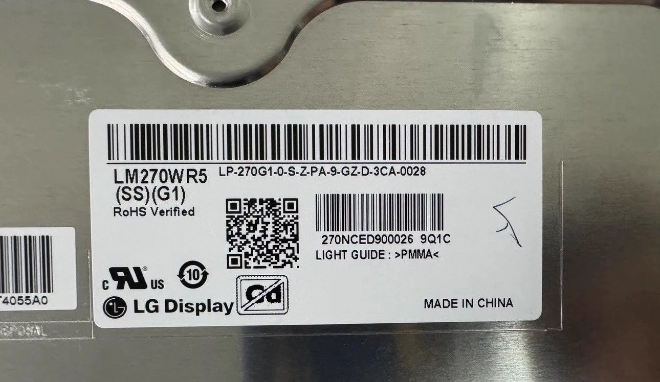 Original LM270WR5-SSG1 LG Screen 27" 3840*2160 LM270WR5-SSG1 Display