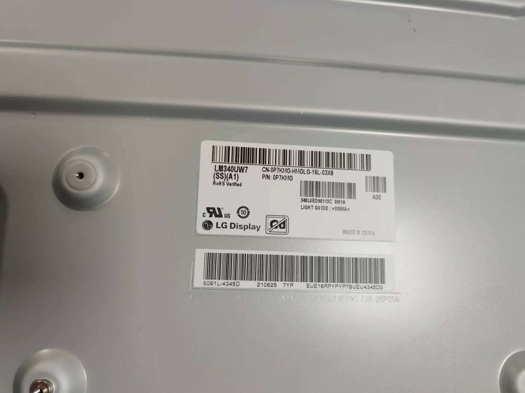 Original LM340UW7-SSA1 LG Screen 34.0" 3440*1440 LM340UW7-SSA1 Display