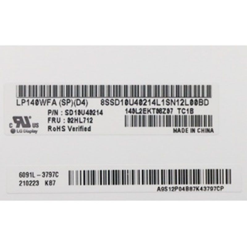 Original LP140WFA-SPD4 LG Screen 14" 1920*1080 LP140WFA-SPD4 Display