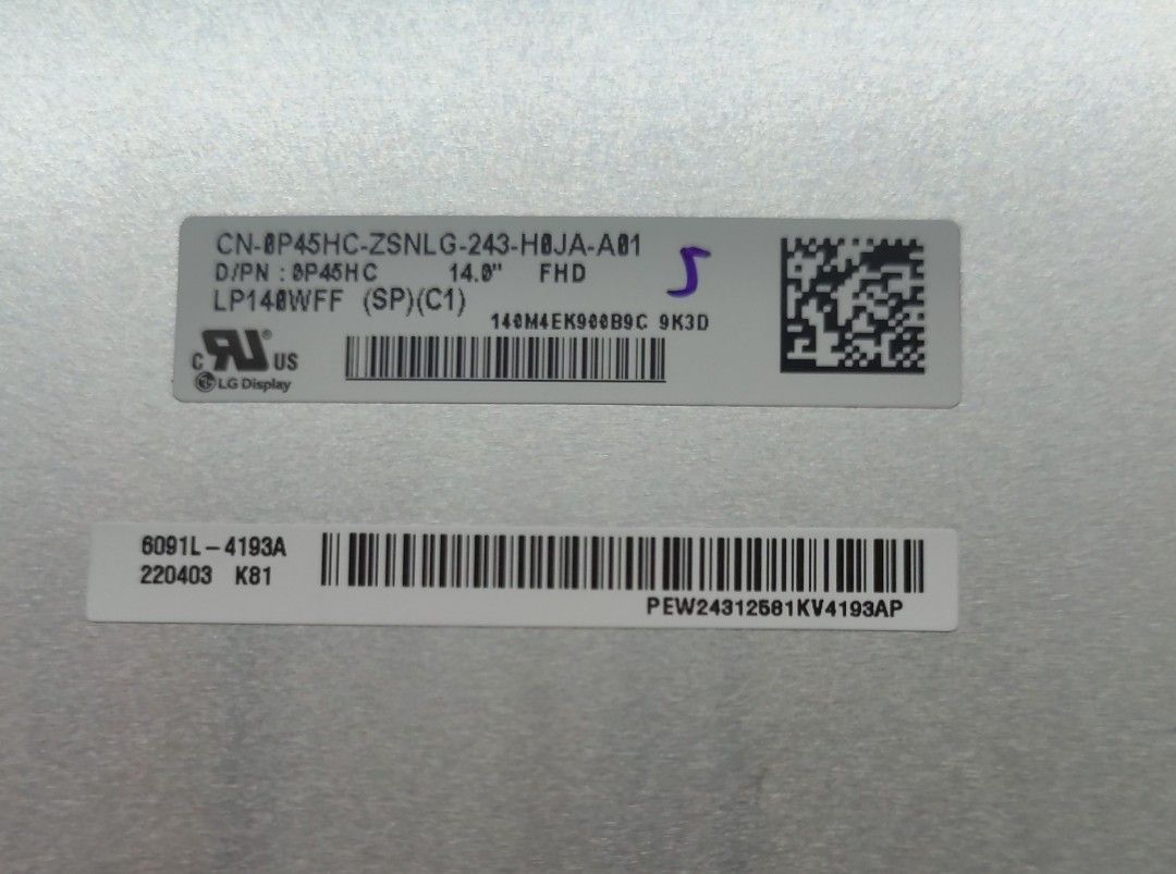 Original LP140WFF-SPC1 LG Screen 14" 1920*1080 LP140WFF-SPC1 Display