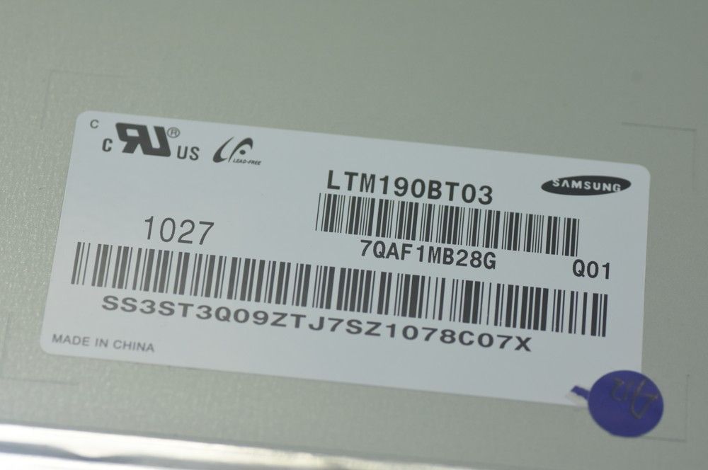 Original LTM190BT03 SAMSUNG Screen 19.0" 1440*900 LTM190BT03 Display
