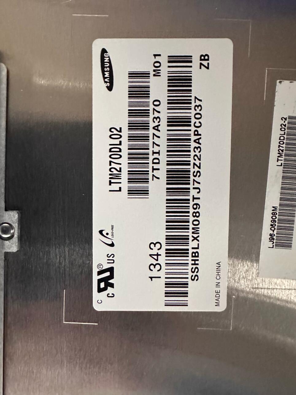 Original LTM270DL02 SAMSUNG 27.0" 2560×1440 LTM270DL02 Display