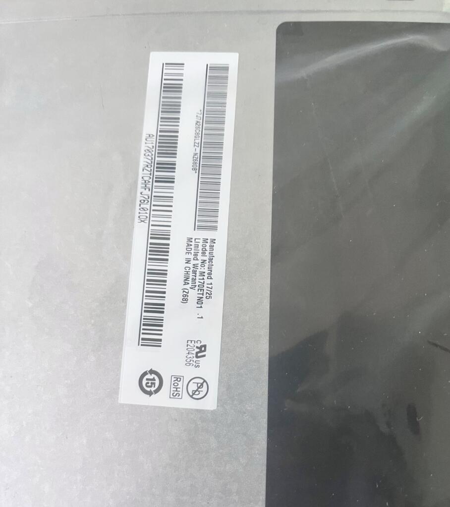 Original M170ETN01.1 AUO Screen 17" 1280*1024 M170ETN01.1 Display