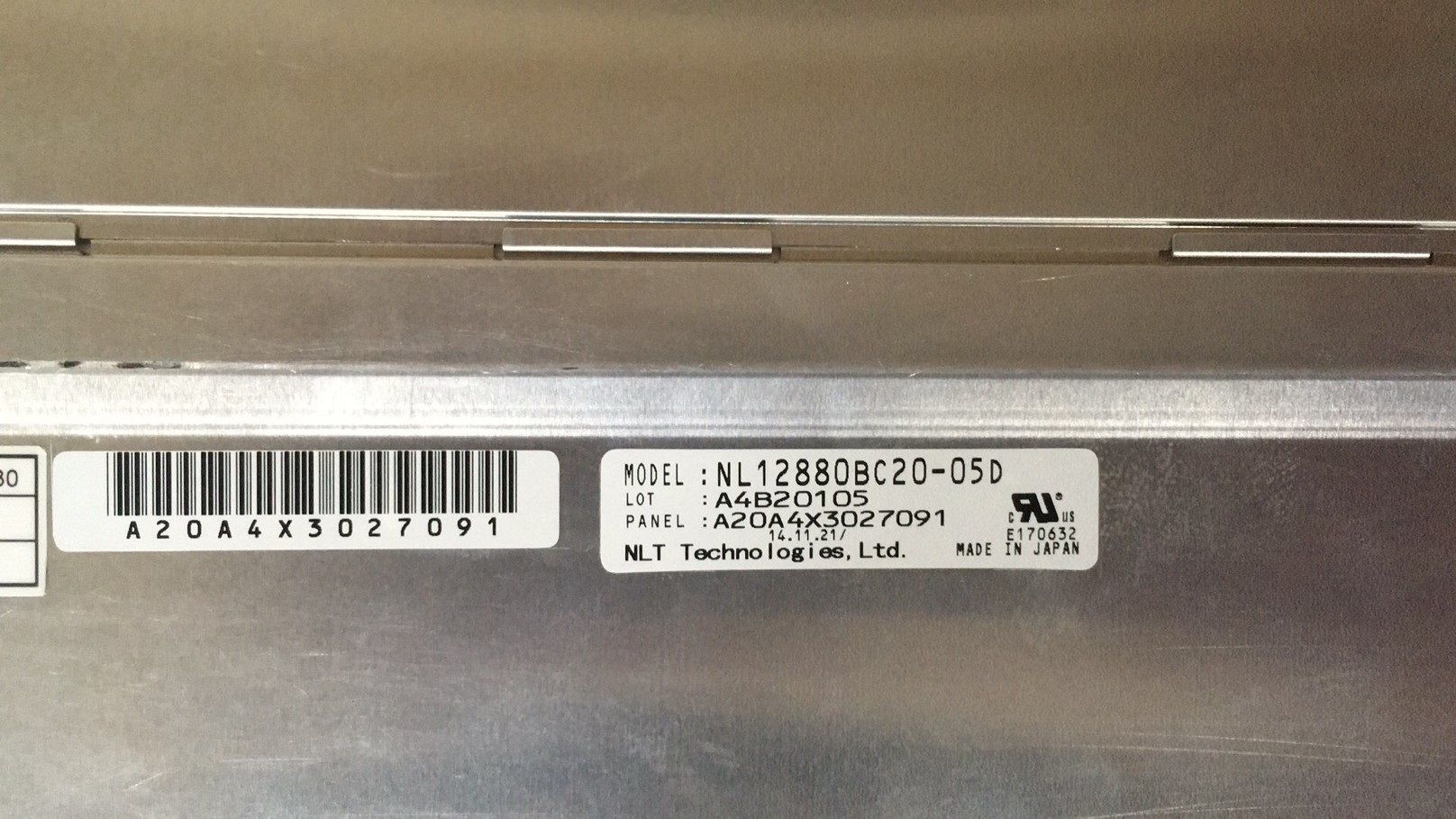 Original NL12880BC20-05D NEC Screen 12.1" 1280×800 NL12880BC20-05D Display