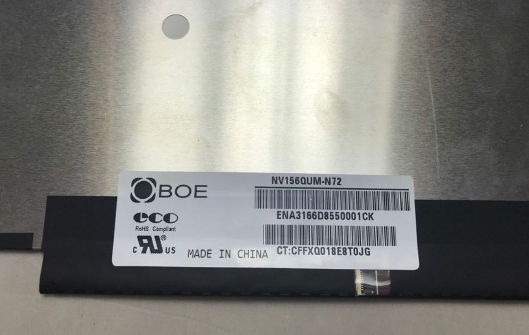 Original NV156QUM-N72 BOE Screen 15.6" 3840×2160 NV156QUM-N72 Display