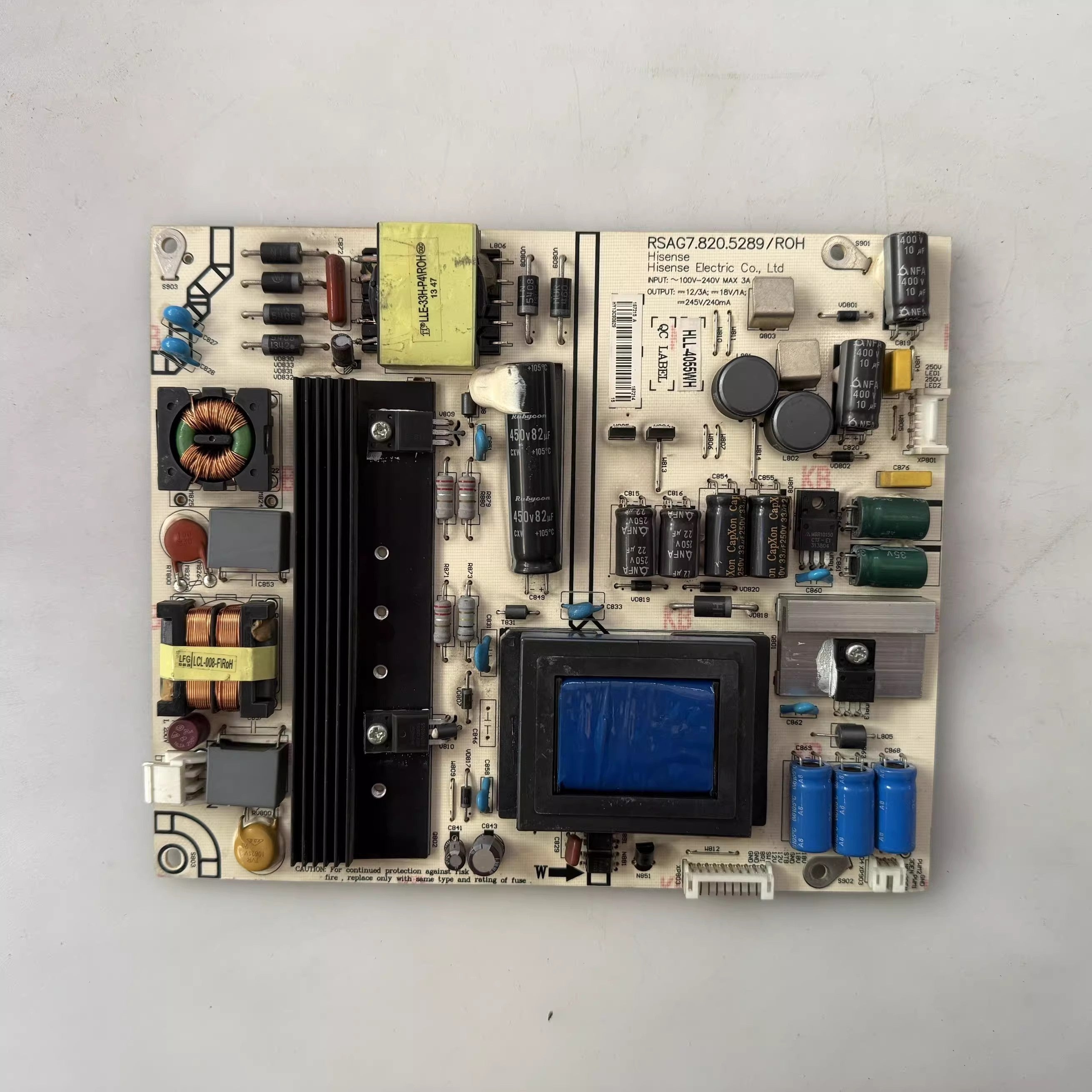 Original RSAG7.820.5289/ROH Hisense HLL-4055WE Power Board